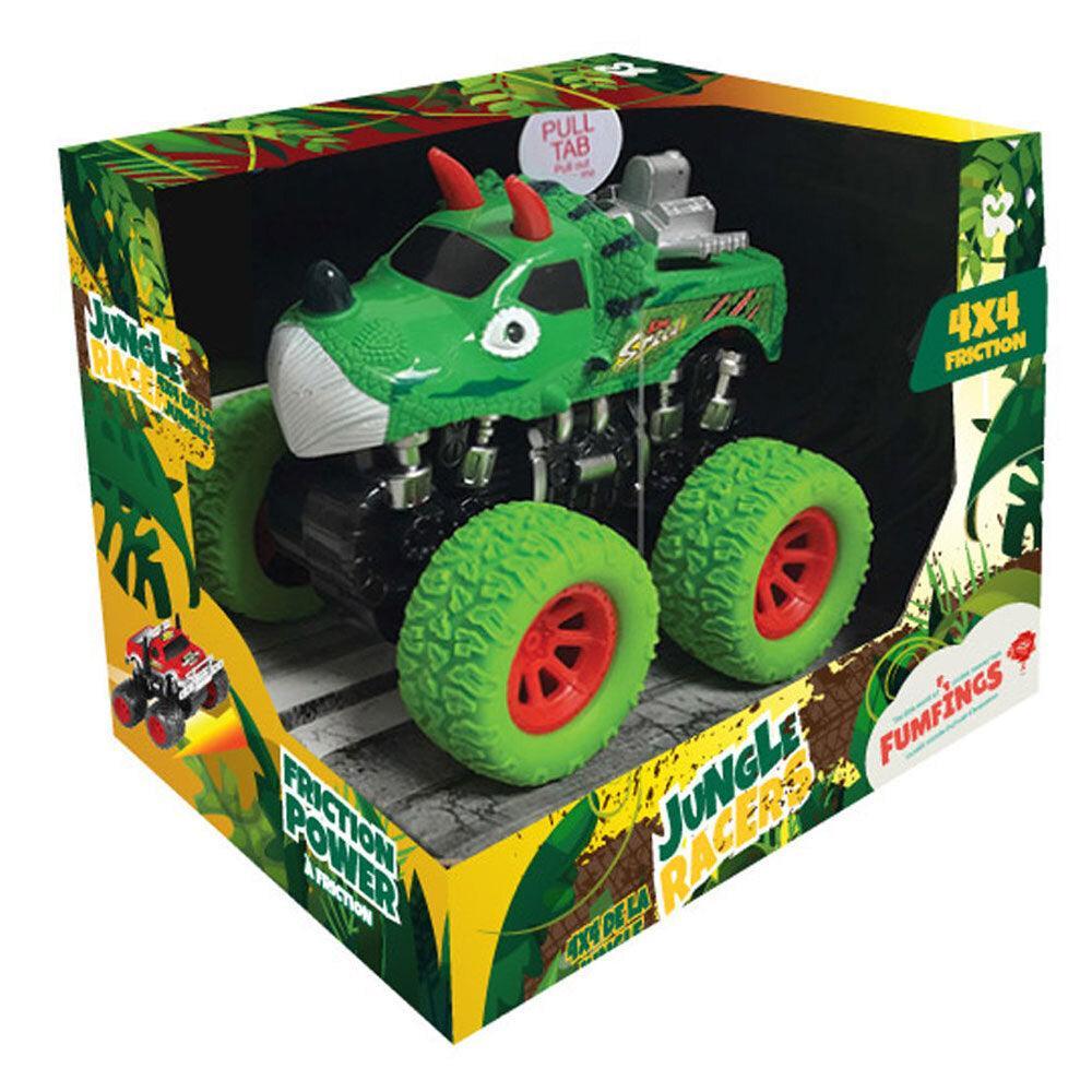 Jungle Racers Dinosaur Friction 4x4 Truck with Sound 16cm - Assorted - TOYBOX Toy Shop