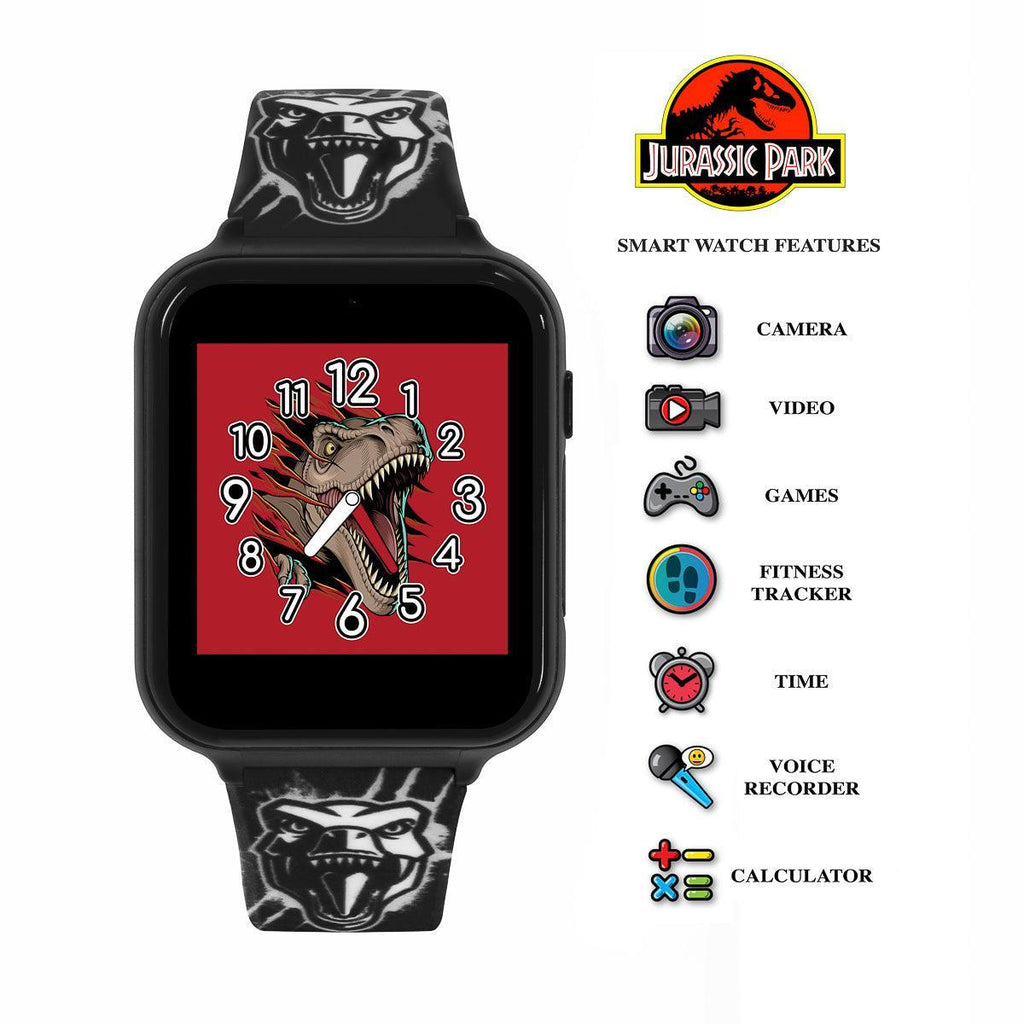 Jurassic Park Black Interactive Silicon Strap Watch - TOYBOX Toy Shop