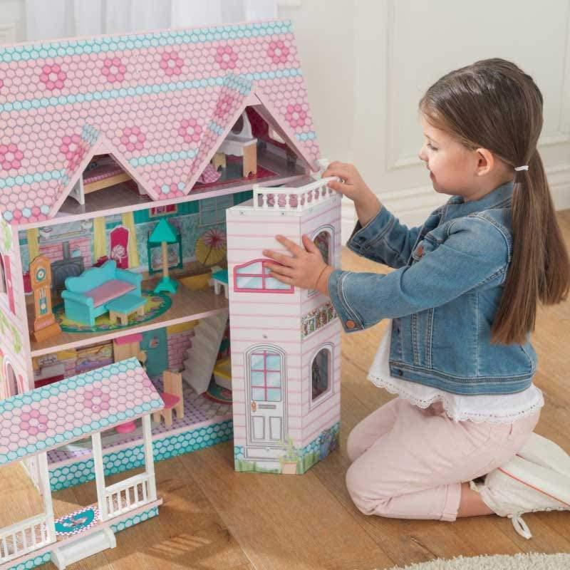 KidKraft 65941 Abbey Manor Wooden Dolls House with Furniture - TOYBOX Toy Shop