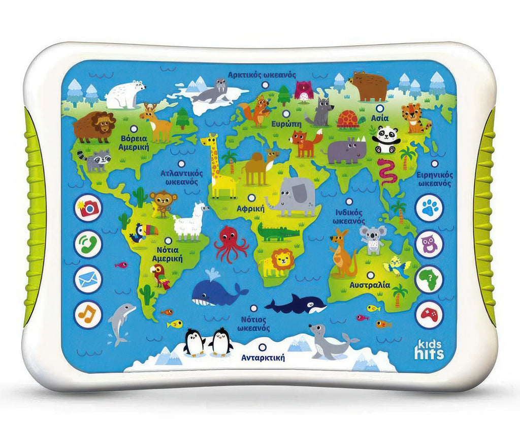 Kids Hits Discovery Educational Atlas Tablet - Greek - TOYBOX Toy Shop