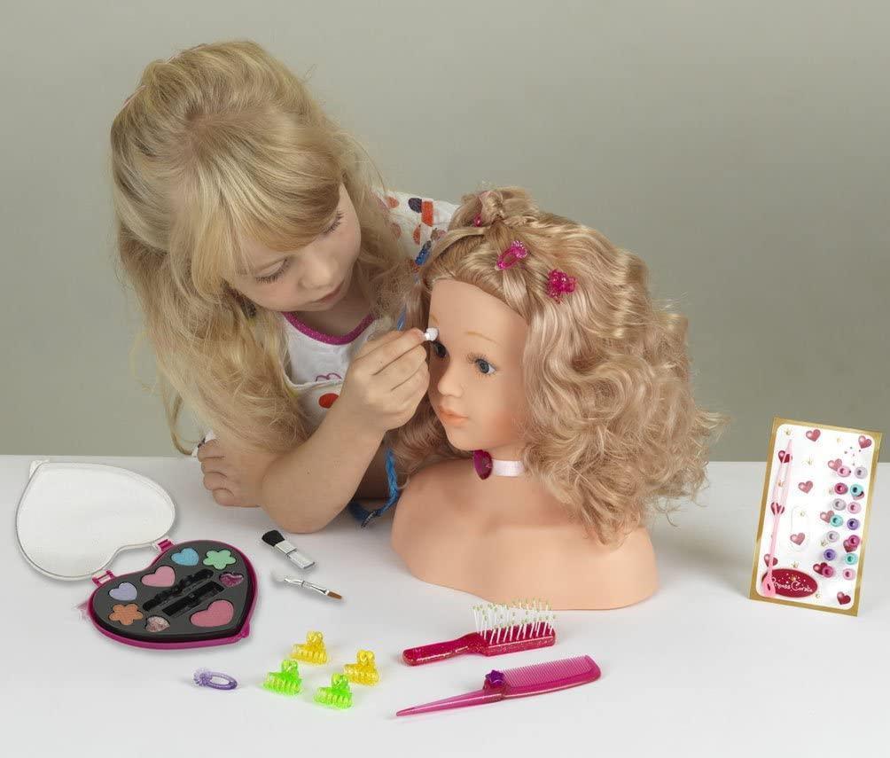 Klein 5240 Princess Coralie Make-up and Hairstyling Head "Sophia", large - TOYBOX Toy Shop