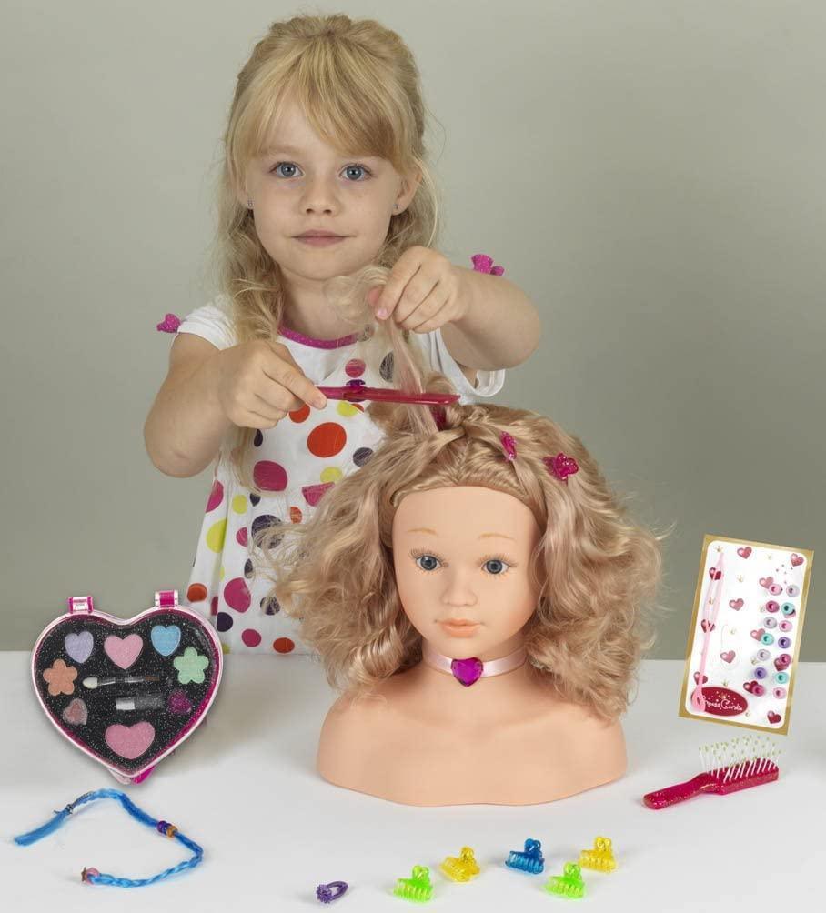 Klein 5240 Princess Coralie Make-up and Hairstyling Head "Sophia", large - TOYBOX Toy Shop