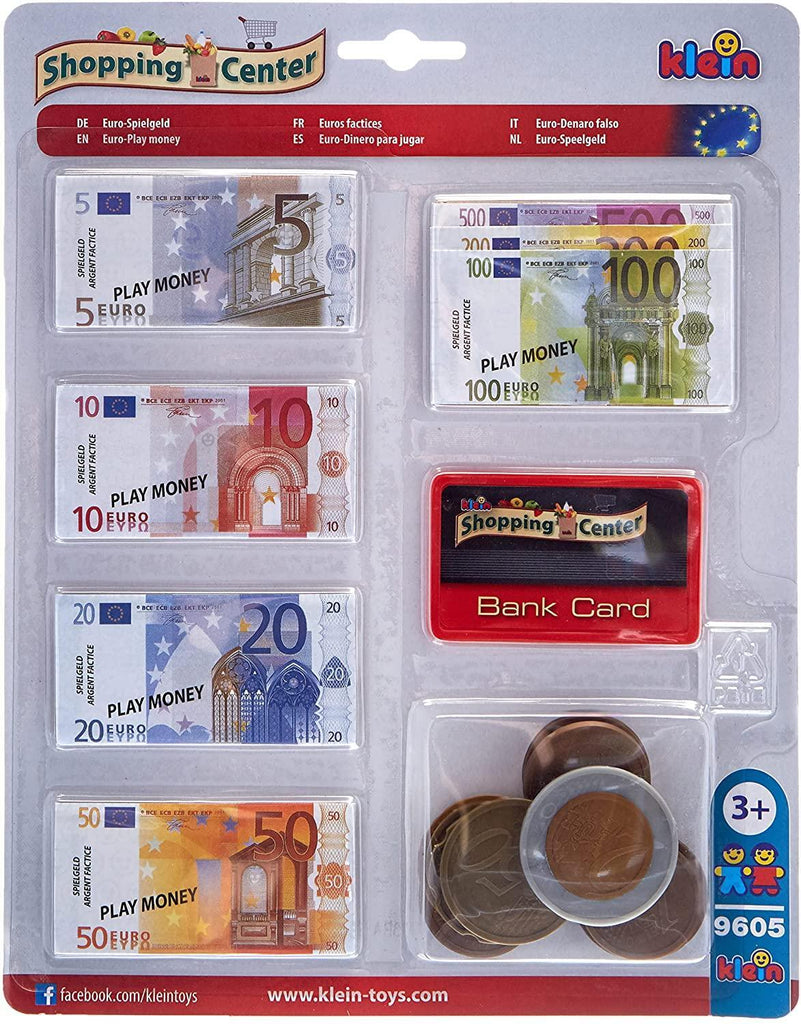 Klein 9605 Euro Play Money - TOYBOX Toy Shop