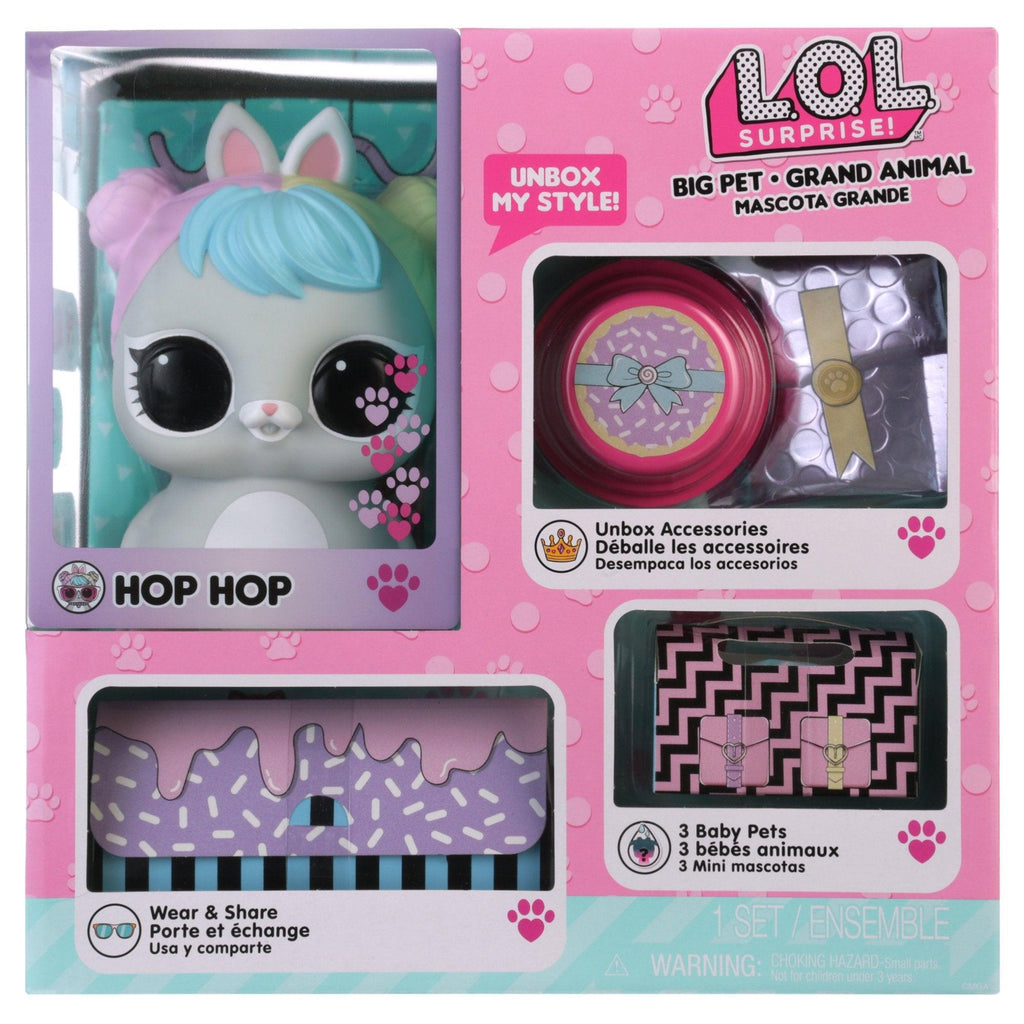 L.O.L. Surprise! Big Pet Hop Hop with 15 Surprises - TOYBOX Toy Shop