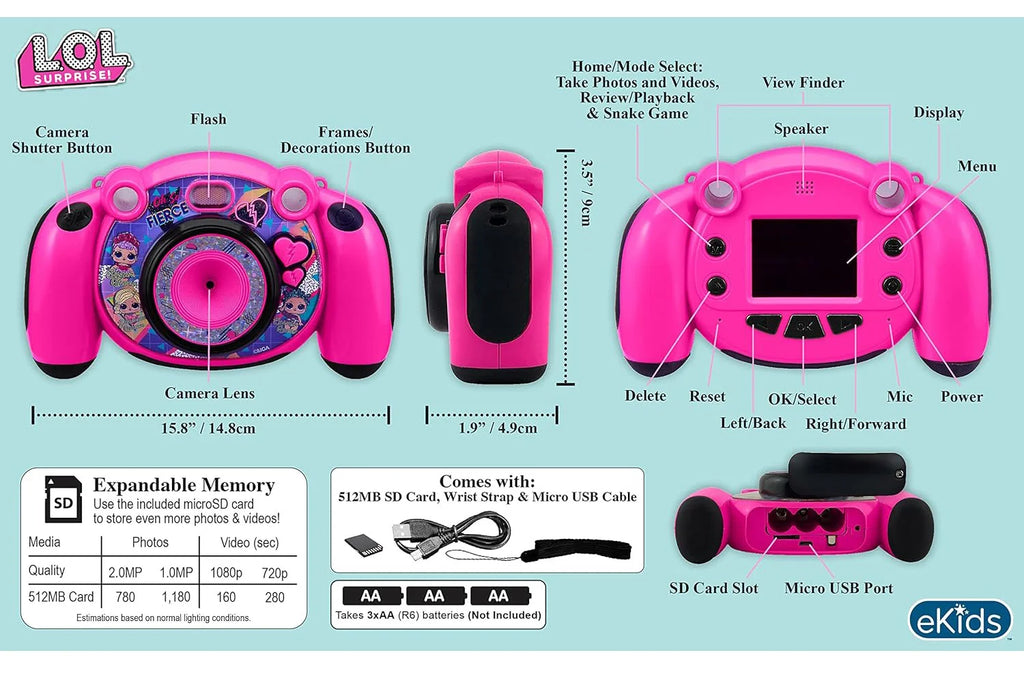 L.O.L. Surprise! Kids Digital Camera - TOYBOX Toy Shop