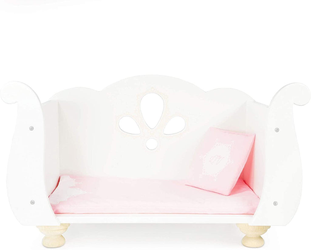 Le Toy Van Beautiful Sleigh Doll Cot - TOYBOX Toy Shop