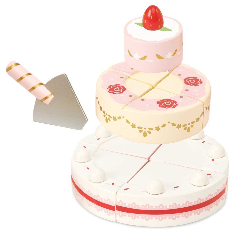Le Toy Van Carlo's Wooden Strawberry Wedding Cake - TOYBOX Toy Shop