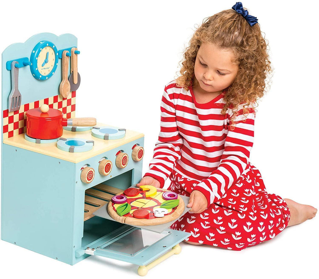 Le Toy Van Educational Wooden Honeybake Oven & Hob Playset Blue - TOYBOX Toy Shop