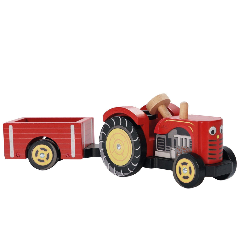Le Toy Van Red Wooden Tractor - TOYBOX Toy Shop