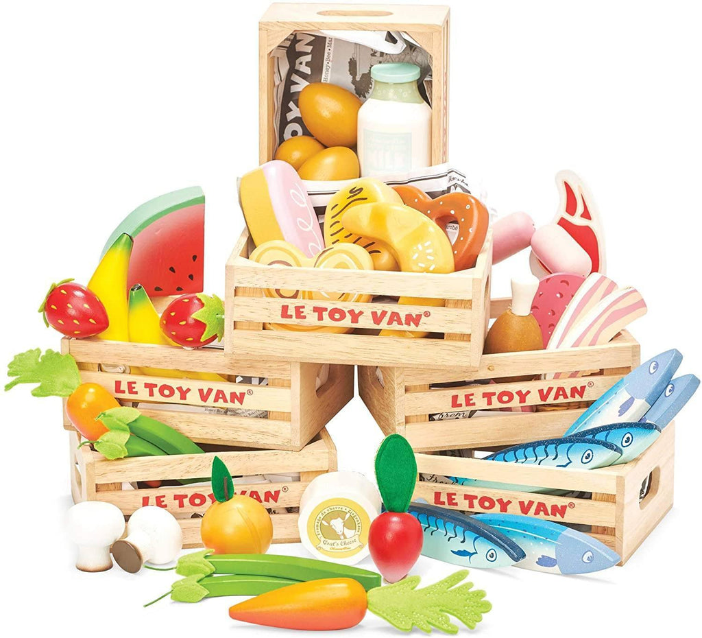 Le Toy Van Wooden Honeybee Market Meat Crate - TOYBOX Toy Shop