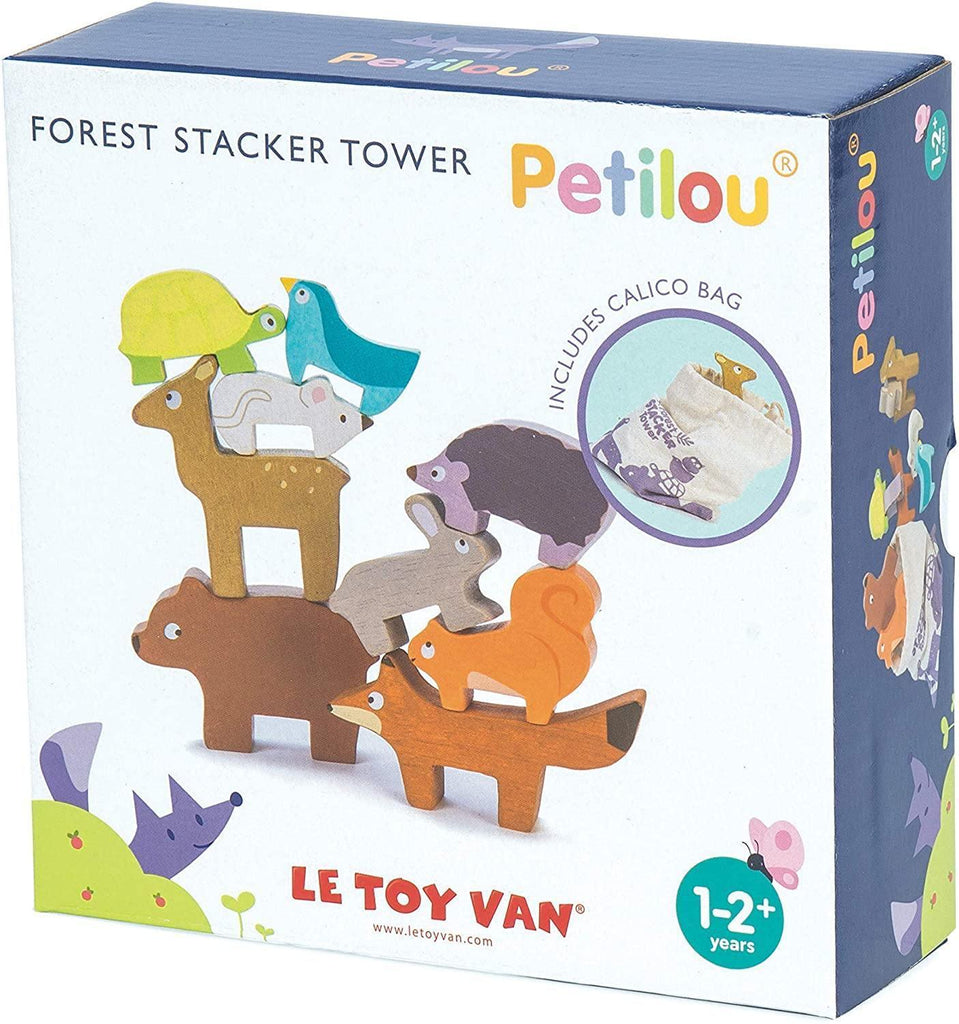 Le Toy Van - Wooden Petilou Forest Stacker Puzzle & Bag - TOYBOX Toy Shop