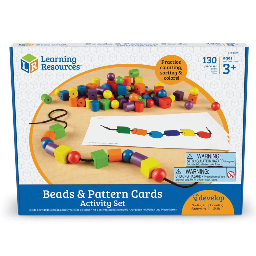 Learning Resources Beads & Pattern Cards Activity Set - TOYBOX Toy Shop