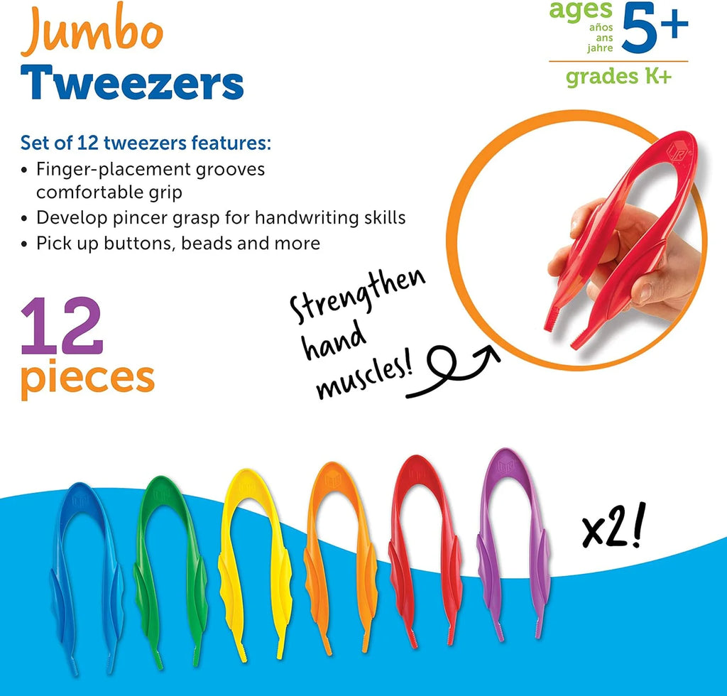 Learning Resources Jumbo Tweezers Set of 12 - TOYBOX Toy Shop