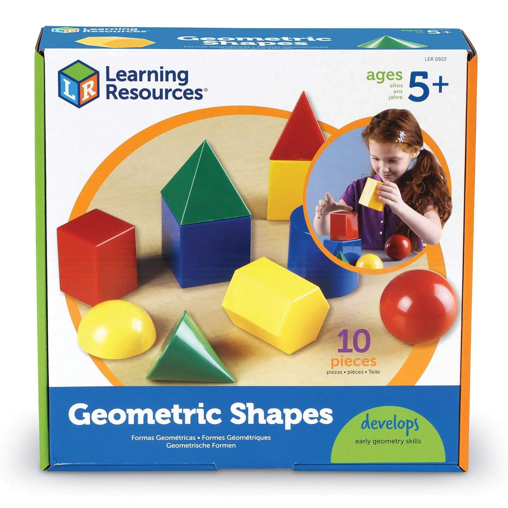 Learning Resources Large Plastic Geometric Shapes, Set of 10 - TOYBOX Toy Shop