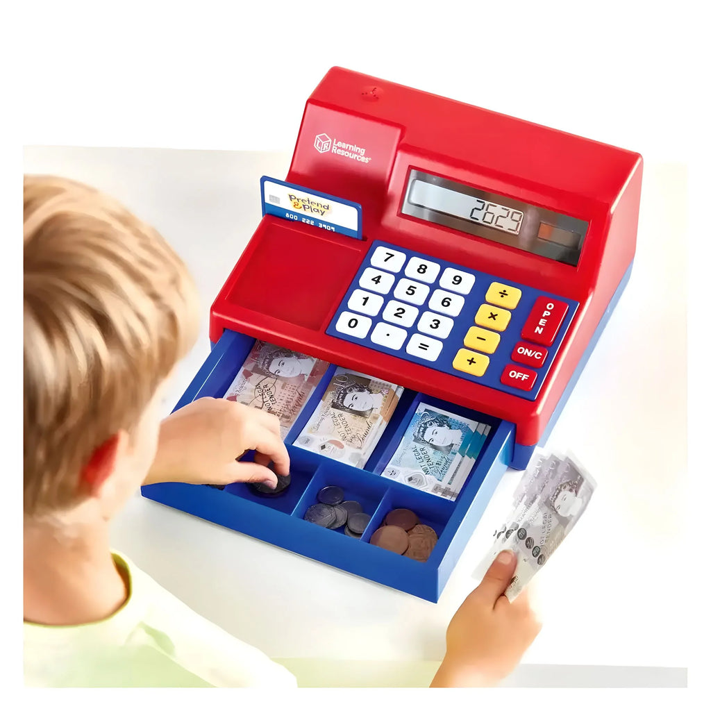 Pretend & Play® Calculator Cash Register with UK Currency - TOYBOX Toy Shop