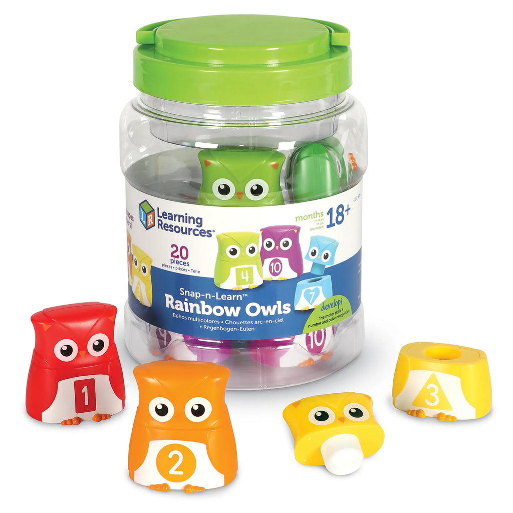 Learning Resources Snap-N-Learn Rainbow Letter Owls - TOYBOX Toy Shop