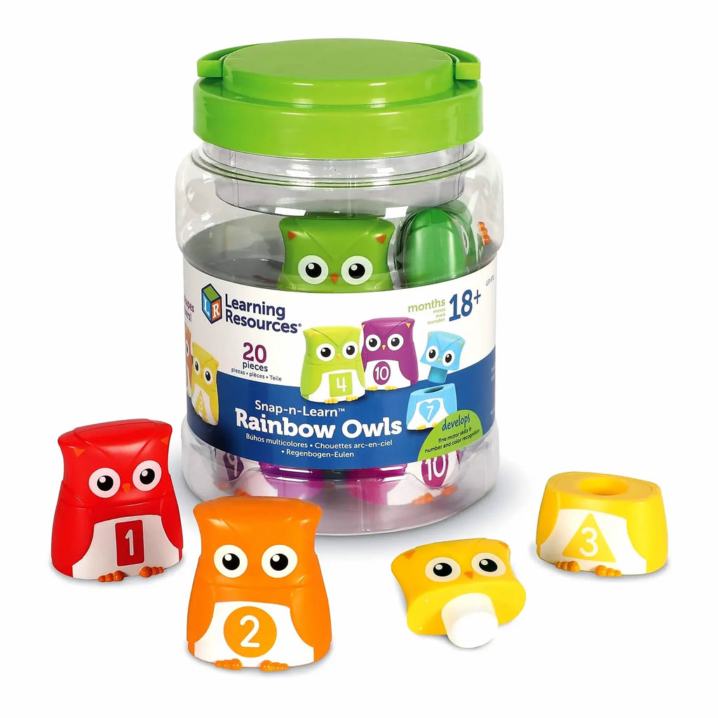 Learning Resources Snap-N-Learn Rainbow Letter Owls - TOYBOX Toy Shop