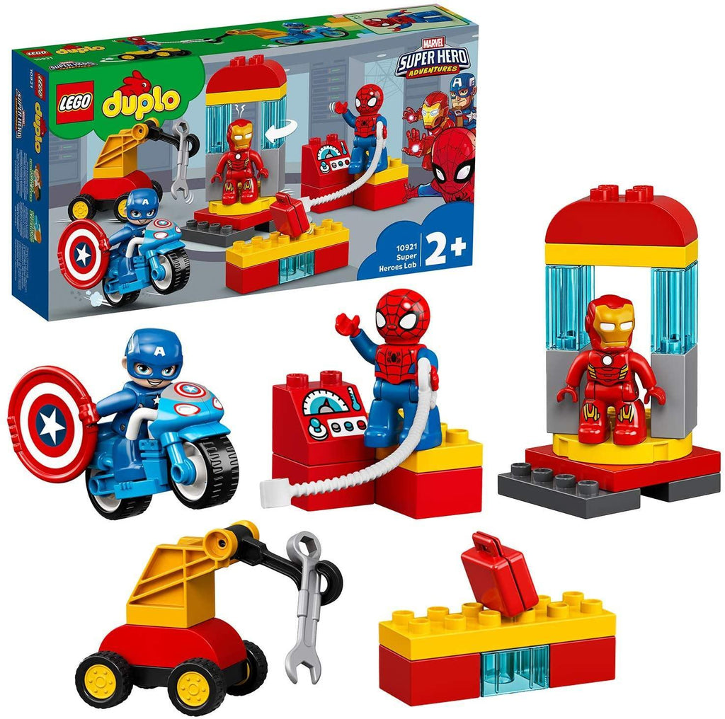 LEGO DUPLO 10921 Marvel Super Heroes Lab with Spiderman, Ironman and Captain America - TOYBOX Toy Shop