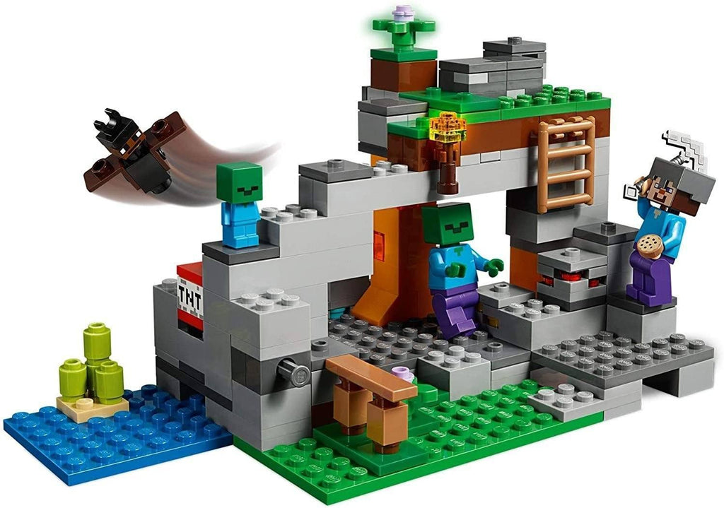 LEGO MINECRAFT 21141 The Zombie Cave Adventures Building Set with Steve, Zombie and Baby Zombie Minifigures - TOYBOX Toy Shop