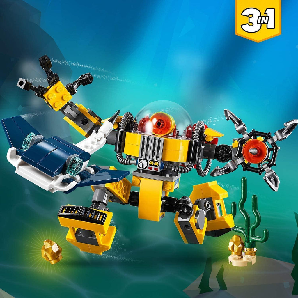 LEGO CREATOR 3in131090 Underwater Robot Crane and Submarine - TOYBOX Toy Shop