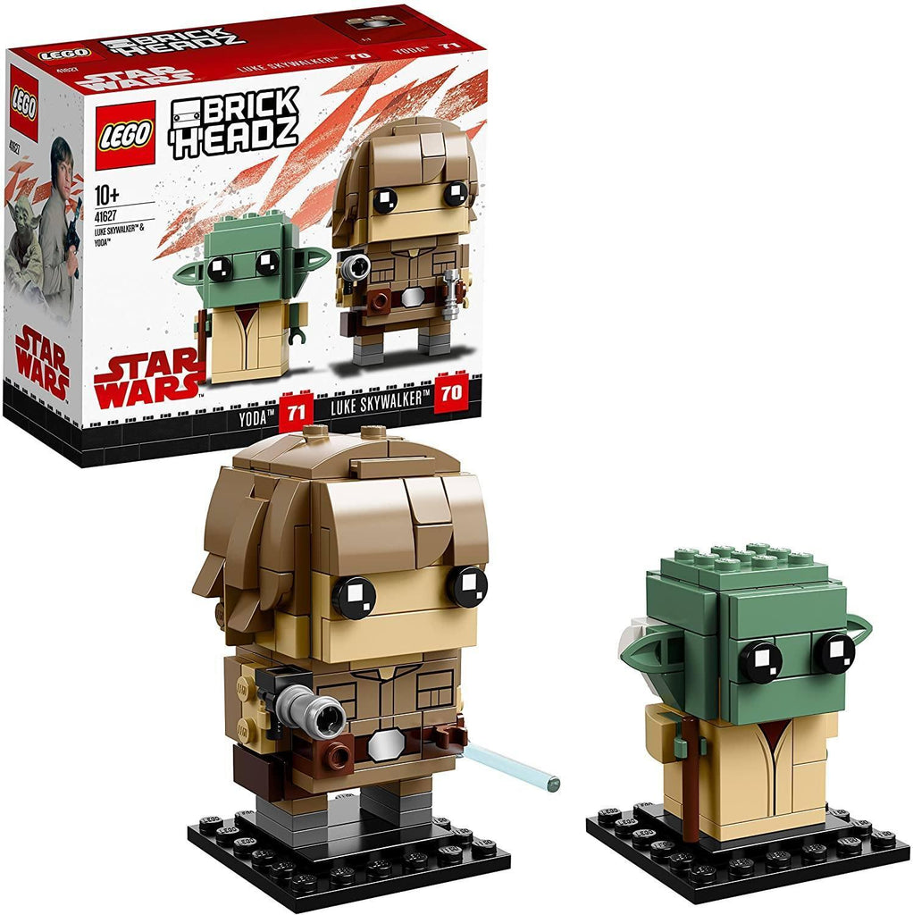 LEGO BRICKHEADZ 41627 Star Wars Luke Skywalker and Yoda Figures - TOYBOX Toy Shop