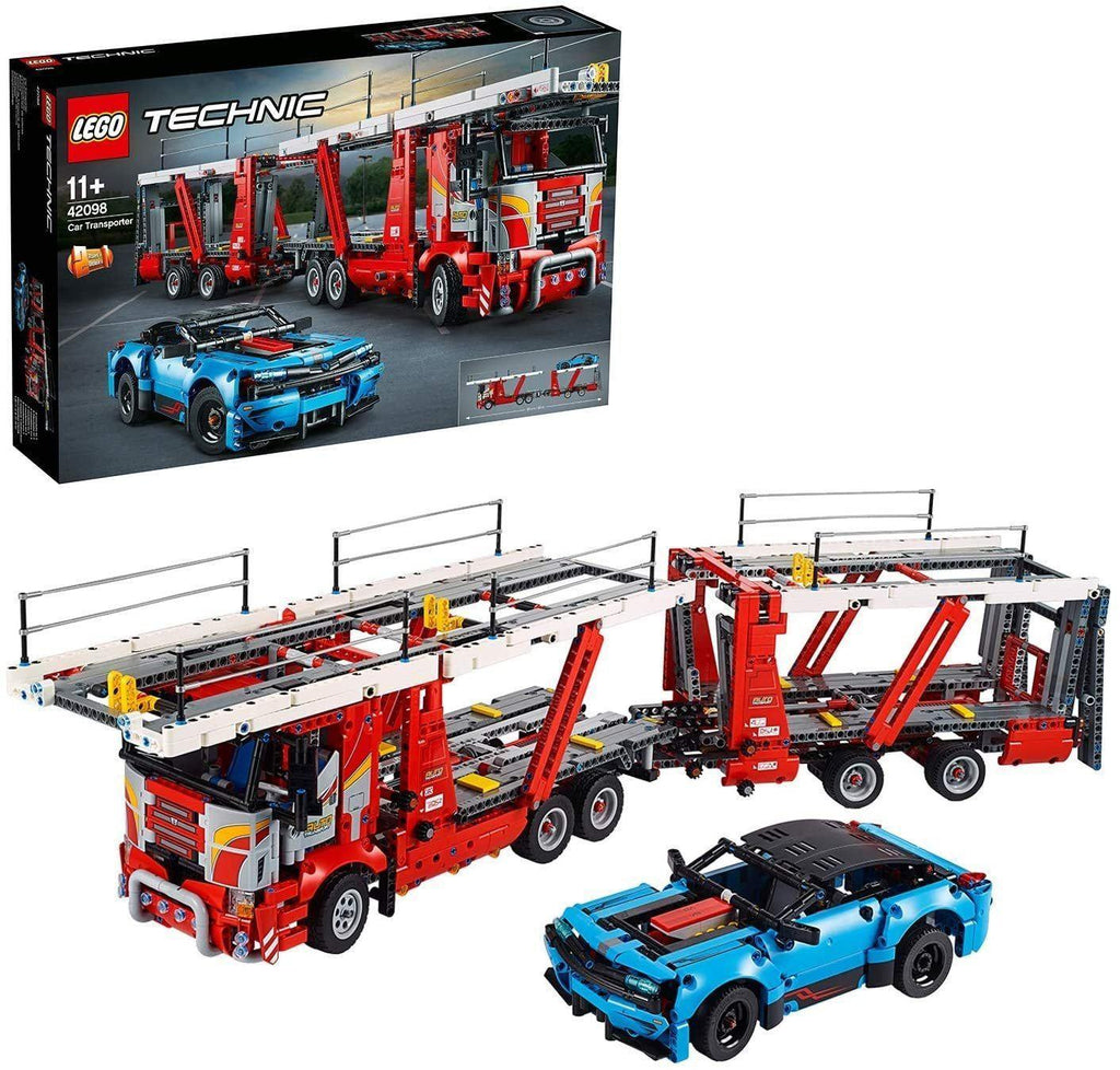 LEGO TECHNIC 42098 Car Transporter - to - Truck and Show Cars, 2 in 1 Model, Advanced Construction Set - TOYBOX Toy Shop