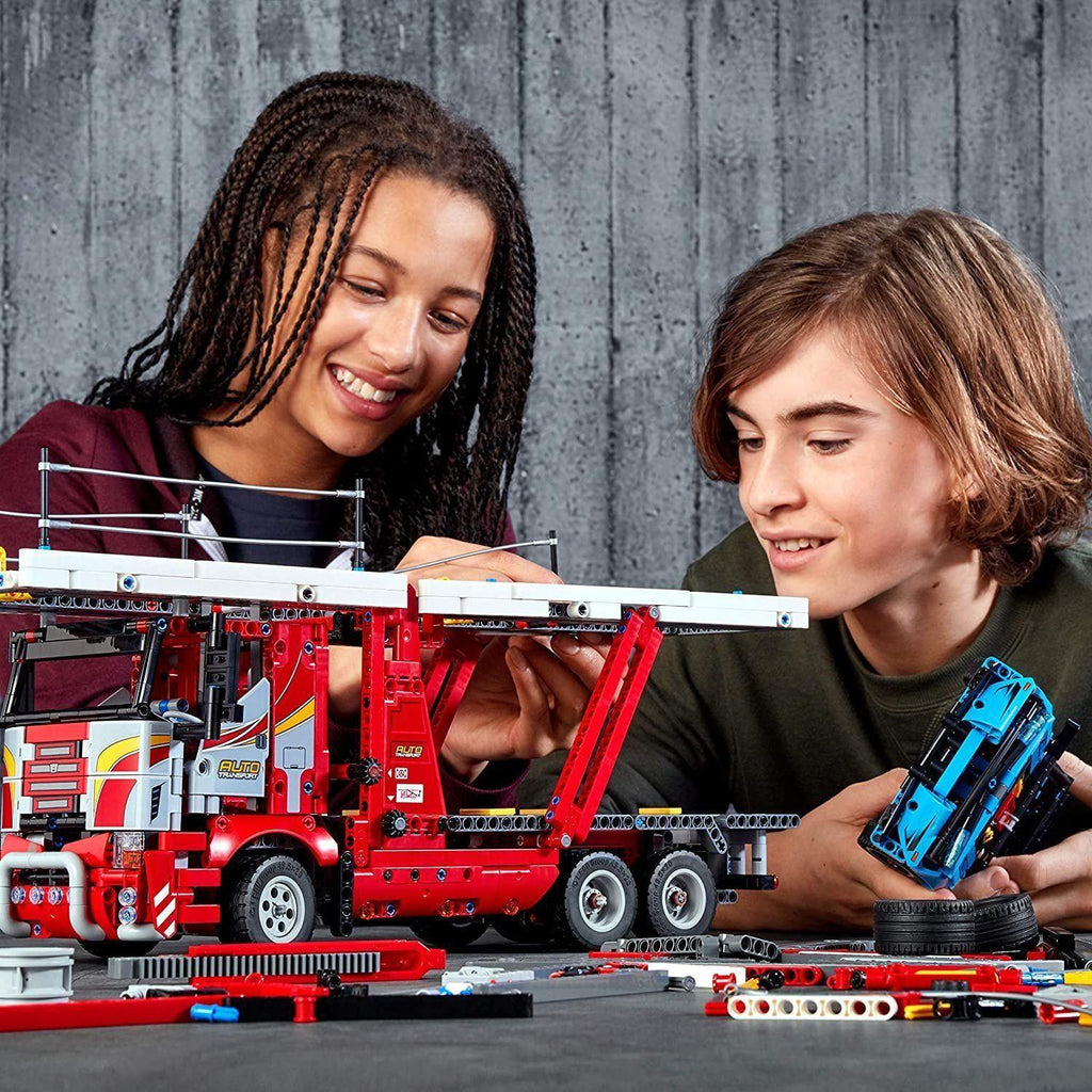 LEGO TECHNIC 42098 Car Transporter - to - Truck and Show Cars, 2 in 1 Model, Advanced Construction Set - TOYBOX Toy Shop