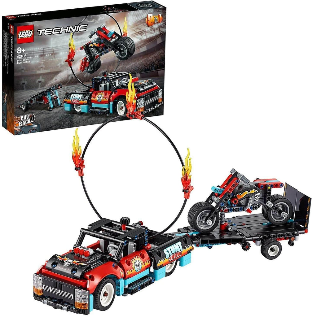 LEGO TECHNIC 42106 Stunt Show Truck & Bike Toys Set - TOYBOX Toy Shop