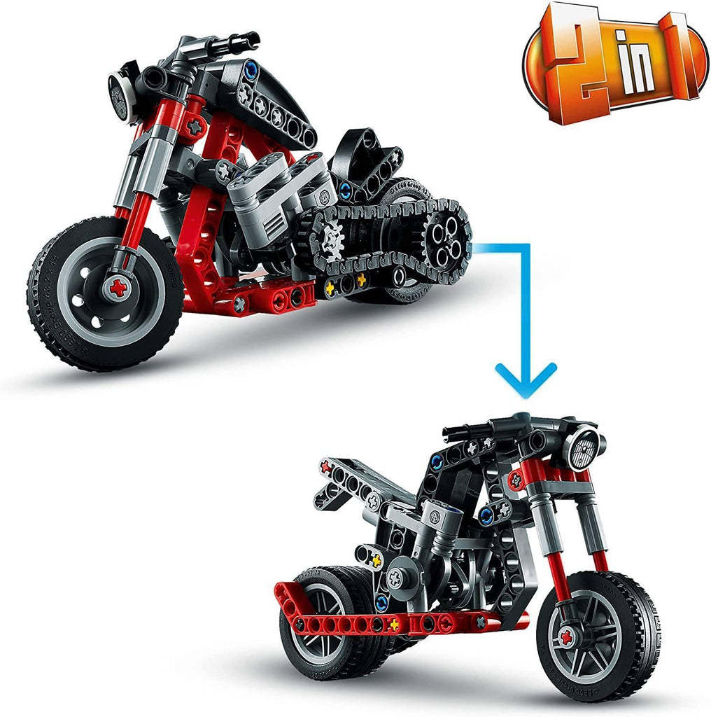 LEGO TECHNIC 42132 Motorcycle 2 in 1 Toy Model Building Set - TOYBOX Toy Shop