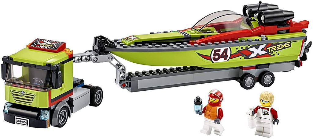 LEGO CITY 60254 Race Boat Transporter Fun Building Set for Kids - TOYBOX Toy Shop