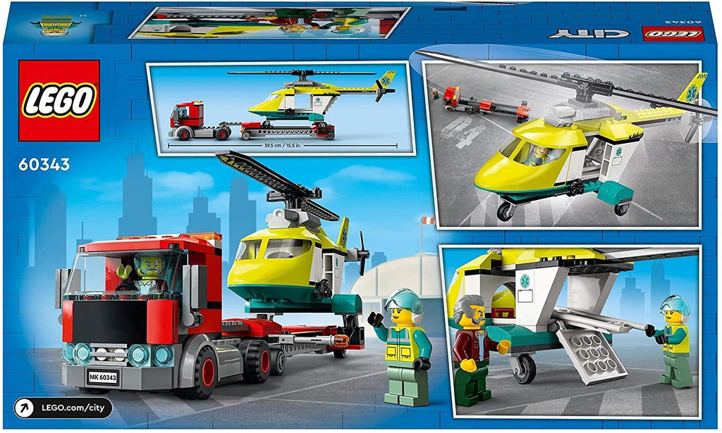 LEGO 60343 City Great Vehicles Rescue Helicopter Transport Truck - TOYBOX Toy Shop