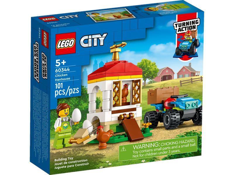 LEGO CITY 60344 Chicken Henhouse Farm Toy Set with Quadbike - TOYBOX Toy Shop