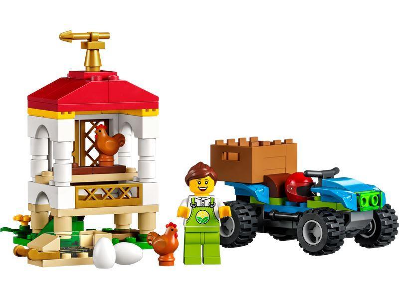 LEGO CITY 60344 Chicken Henhouse Farm Toy Set with Quadbike - TOYBOX Toy Shop