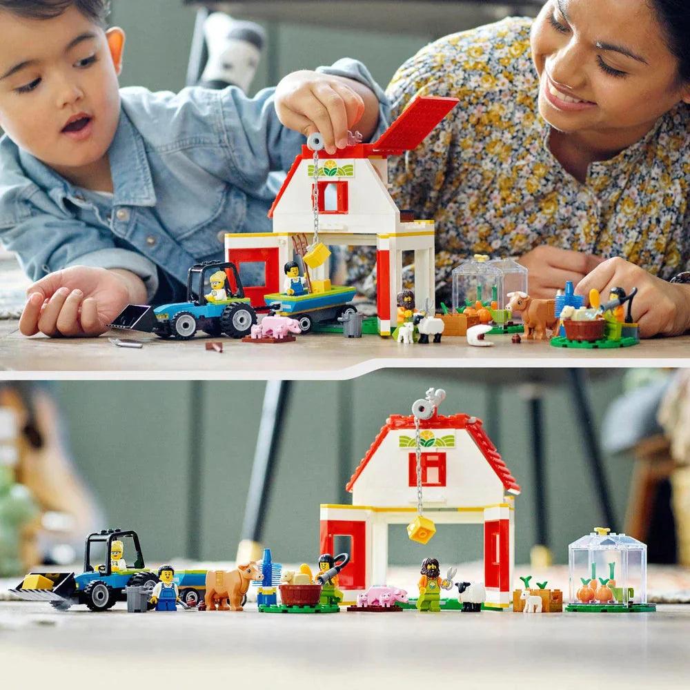 LEGO CITY 60346 Barn & Farm Animals Set with Tractor Toy - TOYBOX Toy Shop