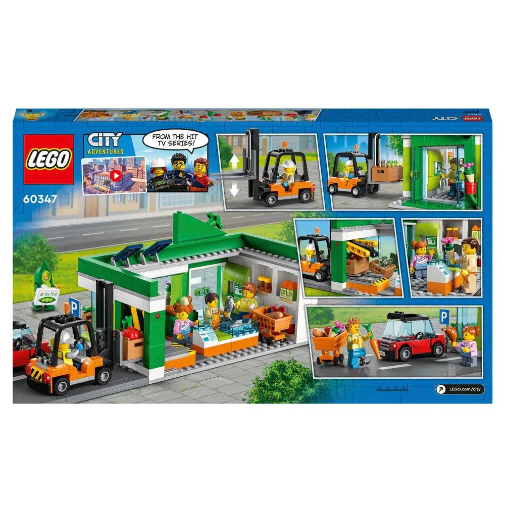 LEGO CITY 60347 Grocery Store Set with Toy Car & Road Plate - TOYBOX Toy Shop