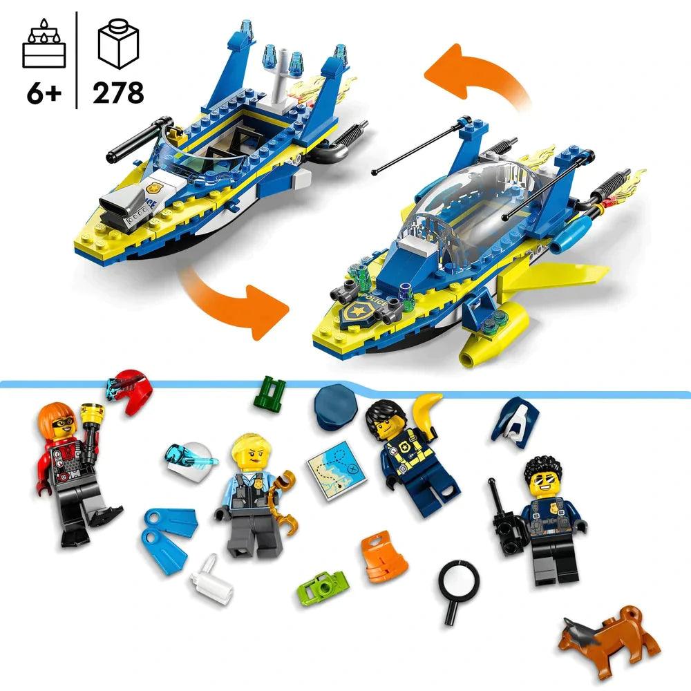 LEGO CITY 60355 Water Police Detective Missions Set with App - TOYBOX Toy Shop