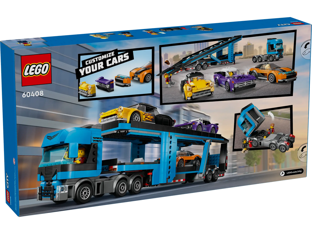 LEGO 60408 City Car Transporter Truck with Sports Cars - TOYBOX Toy Shop