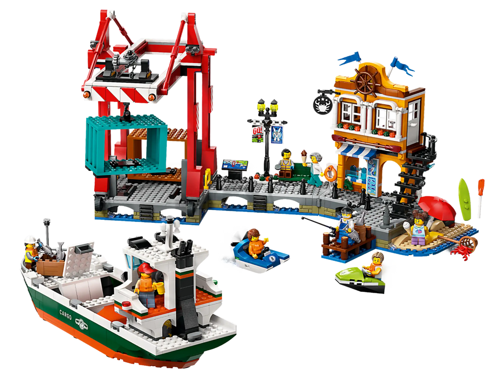 LEGO 60422 City Seaside Harbor with Cargo Ship - TOYBOX Toy Shop