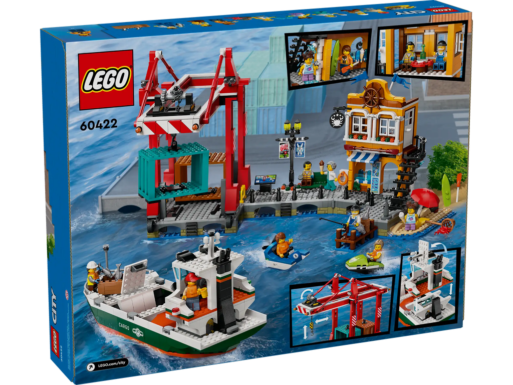 LEGO 60422 City Seaside Harbor with Cargo Ship - TOYBOX Toy Shop