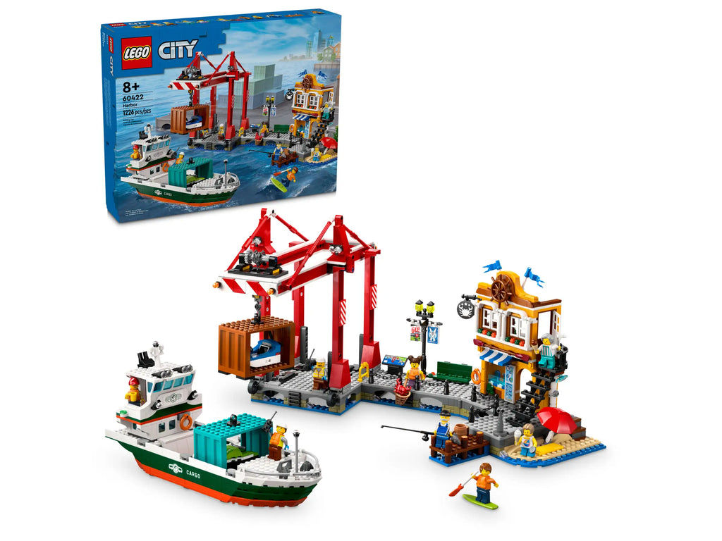 LEGO 60422 City Seaside Harbor with Cargo Ship - TOYBOX Toy Shop