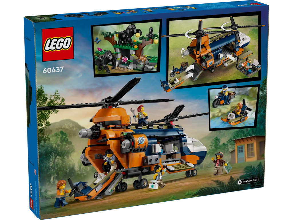 LEGO 60437 City Jungle Explorer Helicopter at Base Camp - TOYBOX Toy Shop