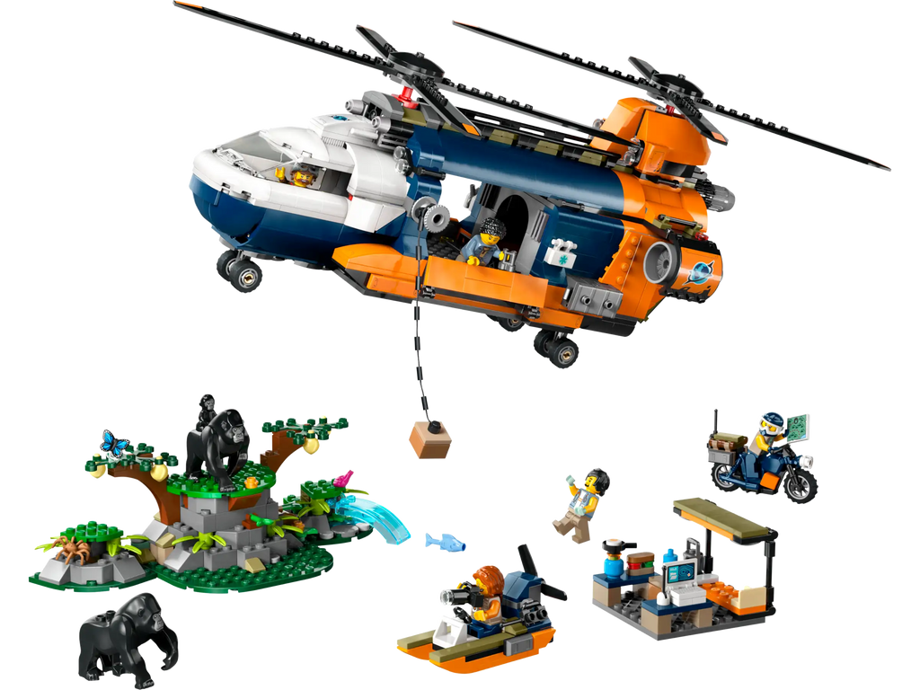 LEGO 60437 City Jungle Explorer Helicopter at Base Camp - TOYBOX Toy Shop