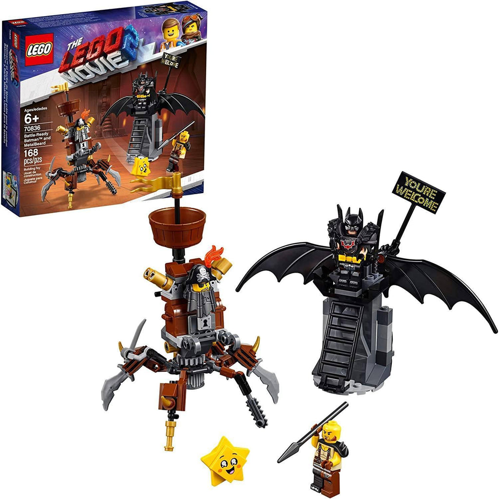 LEGO BATMAN 70836 LEGO THE MOVIE 2 Battle Ready Batman and MetalBeard Building Kit - TOYBOX Toy Shop