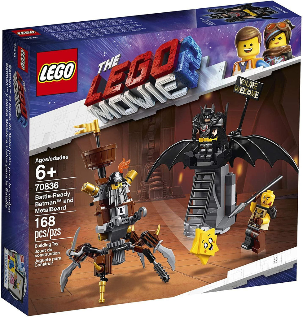 LEGO BATMAN 70836 LEGO THE MOVIE 2 Battle Ready Batman and MetalBeard Building Kit - TOYBOX Toy Shop