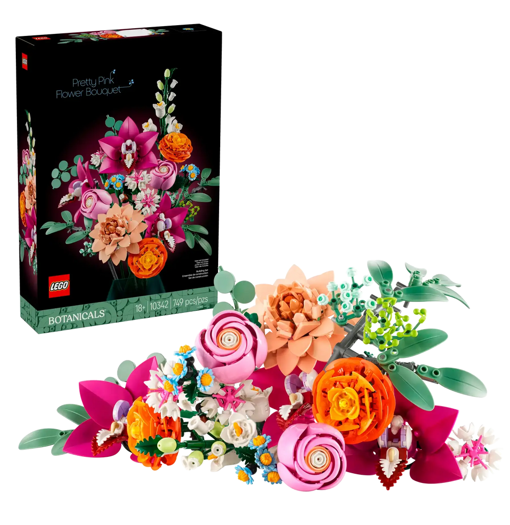 LEGO BOTANICALS 10342 Pretty Pink Flower Bouquet - TOYBOX Toy Shop