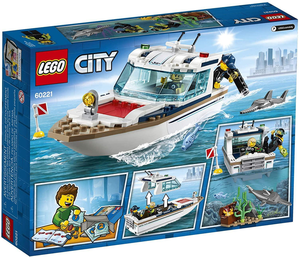 LEGO CITY 60221 Diving Yacht - TOYBOX Toy Shop