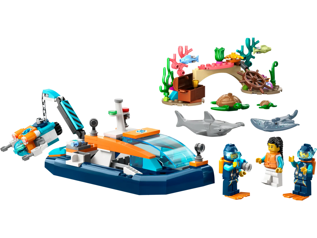 LEGO CITY 60377 Explorer Diving Boat - TOYBOX Toy Shop