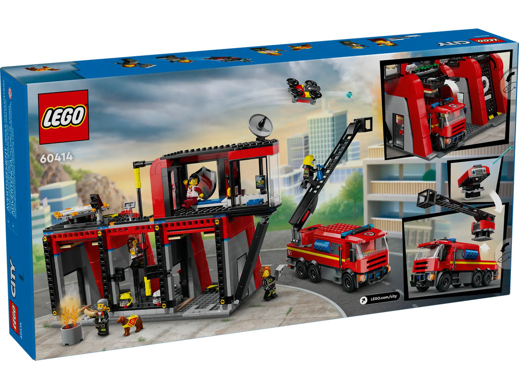 LEGO CITY 60414 Fire Station with Fire Truck - TOYBOX Toy Shop