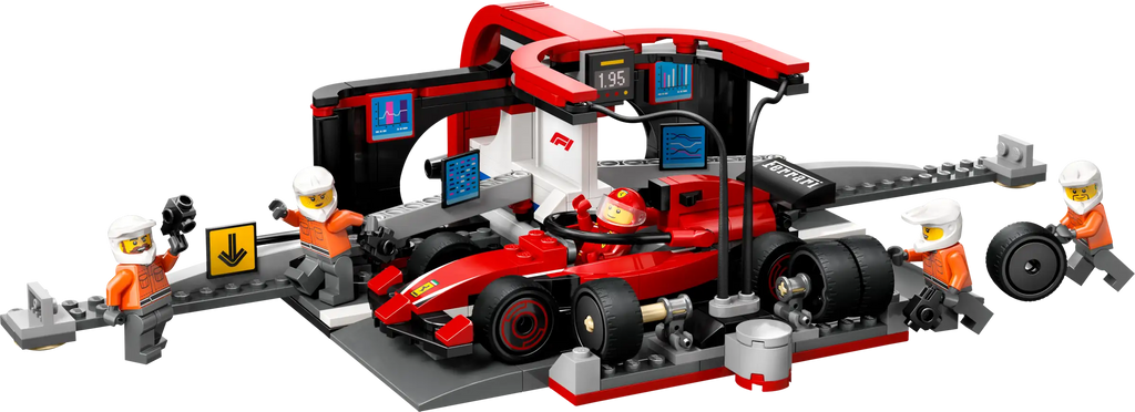 LEGO CITY 60443 F1® Pit Stop & Pit Crew with Ferrari Car - TOYBOX Toy Shop