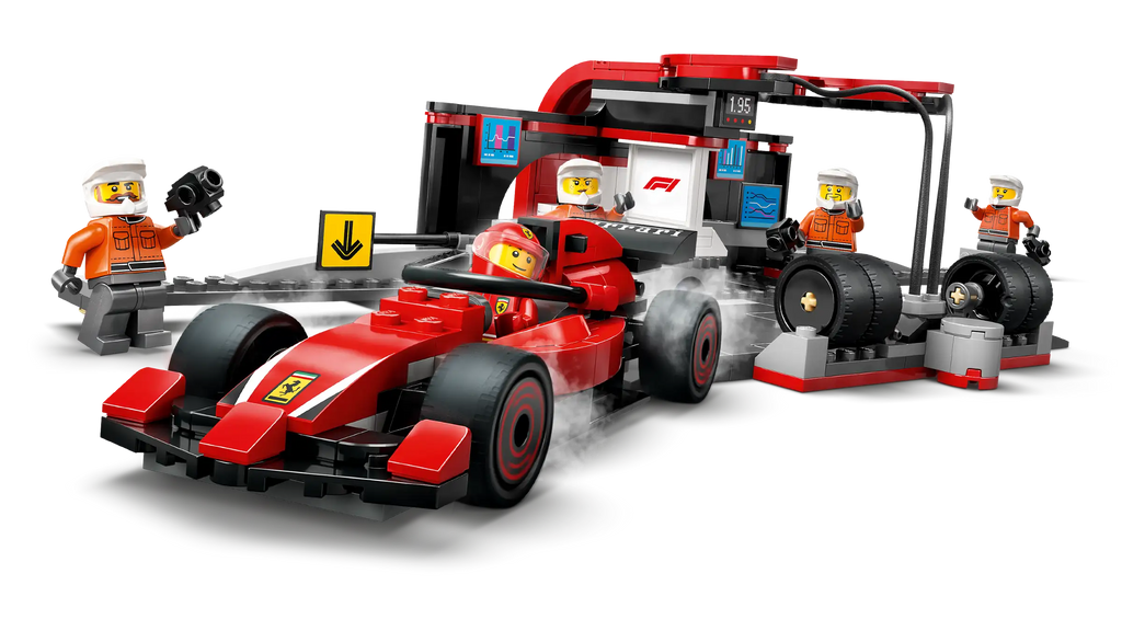 LEGO CITY 60443 F1® Pit Stop & Pit Crew with Ferrari Car - TOYBOX Toy Shop